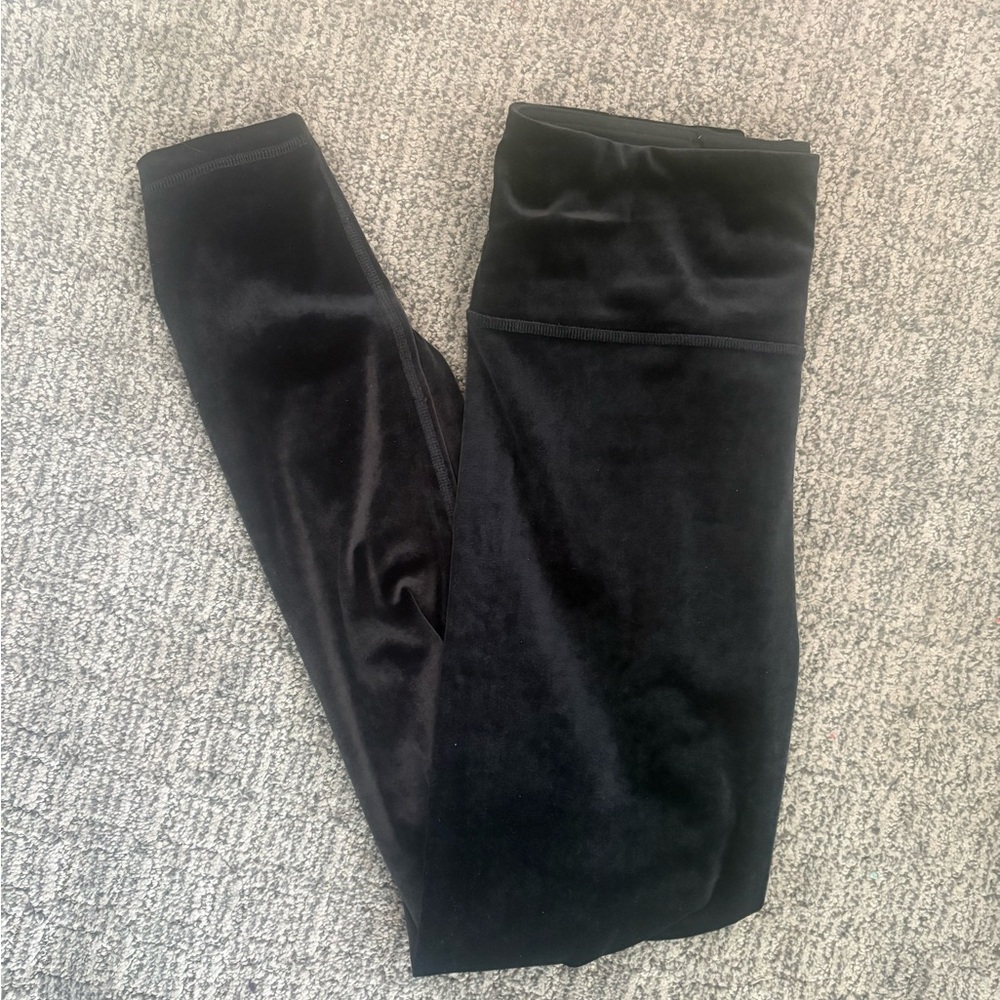 Athleta Women's Black Velvet Leggings